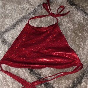 Red rave top Ravewithmigente dollskill iheartraves